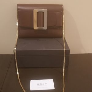 Boyy Buckle Leather Crossbody Bag